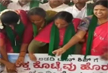 Bidadi farmers stage blood protest against township land acquisition
